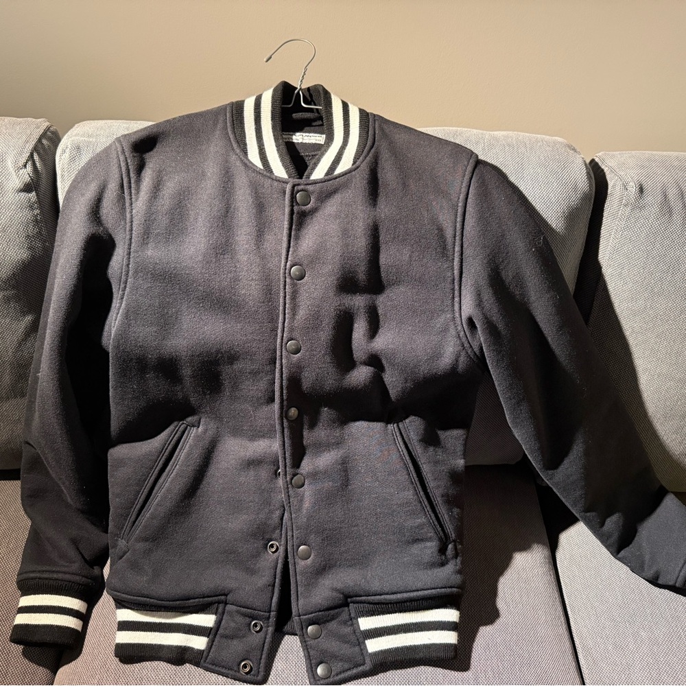 American Apparel Black and White Varsity Jacket